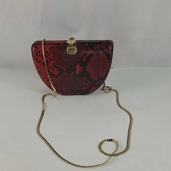 Rebecca Minkoff Red Leather Snakeskin Purse NWOT - Picture 6 of 15
